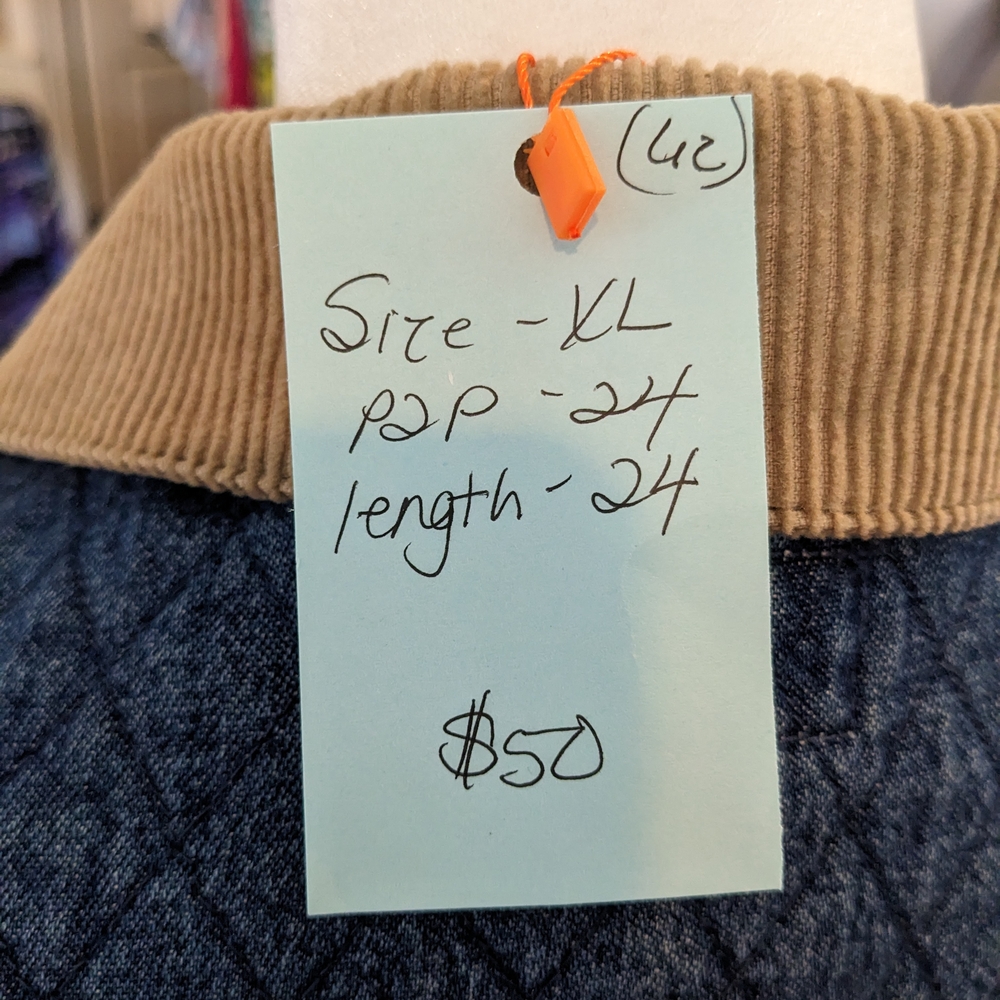 Women's Blue Denim Snowman Jacket - Picture 10 of 10